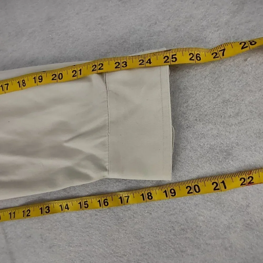 Keeler Bay Mens 100% Cotton Long Sleeve Button Down Beige Shirt Size Medium